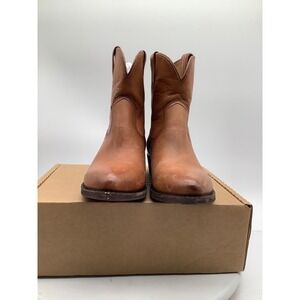 Frye Billy Short Western Boots Cognac Tan Leather Pointed Toe 9.5 B 3470433